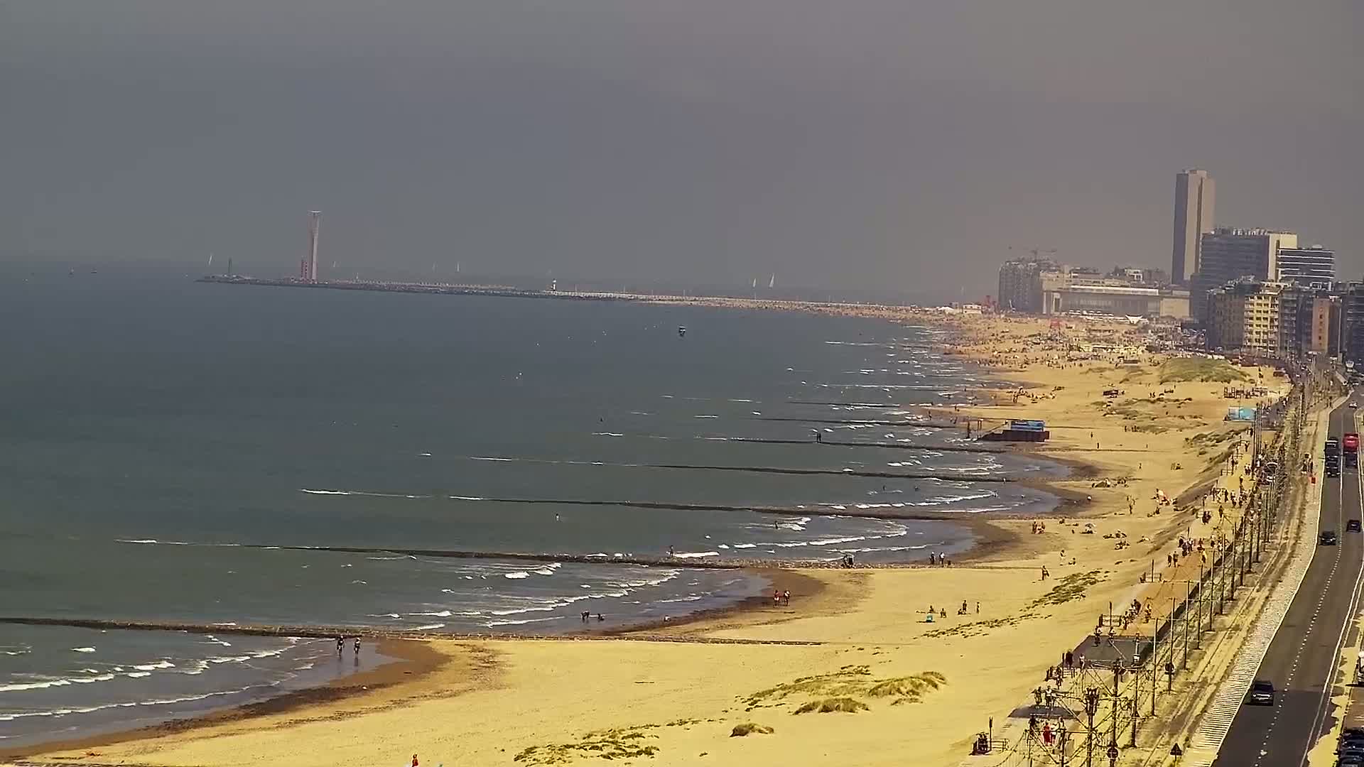 Middelkerke Comune & Middelkerke Strand Beach Skyline Live Cam  - Ostend(Ostende), West Flanders (Flandre-Occidentale), Flemish (Flamande), Belgium