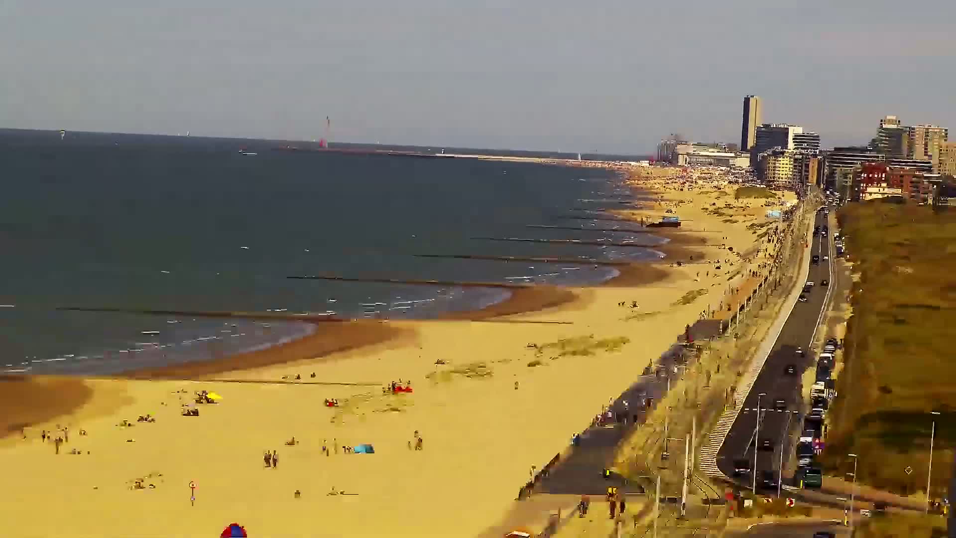 Middelkerke Comune & Middelkerke Strand Beach Skyline Live Cam  - Ostend(Ostende), West Flanders (Flandre-Occidentale), Flemish (Flamande), Belgium