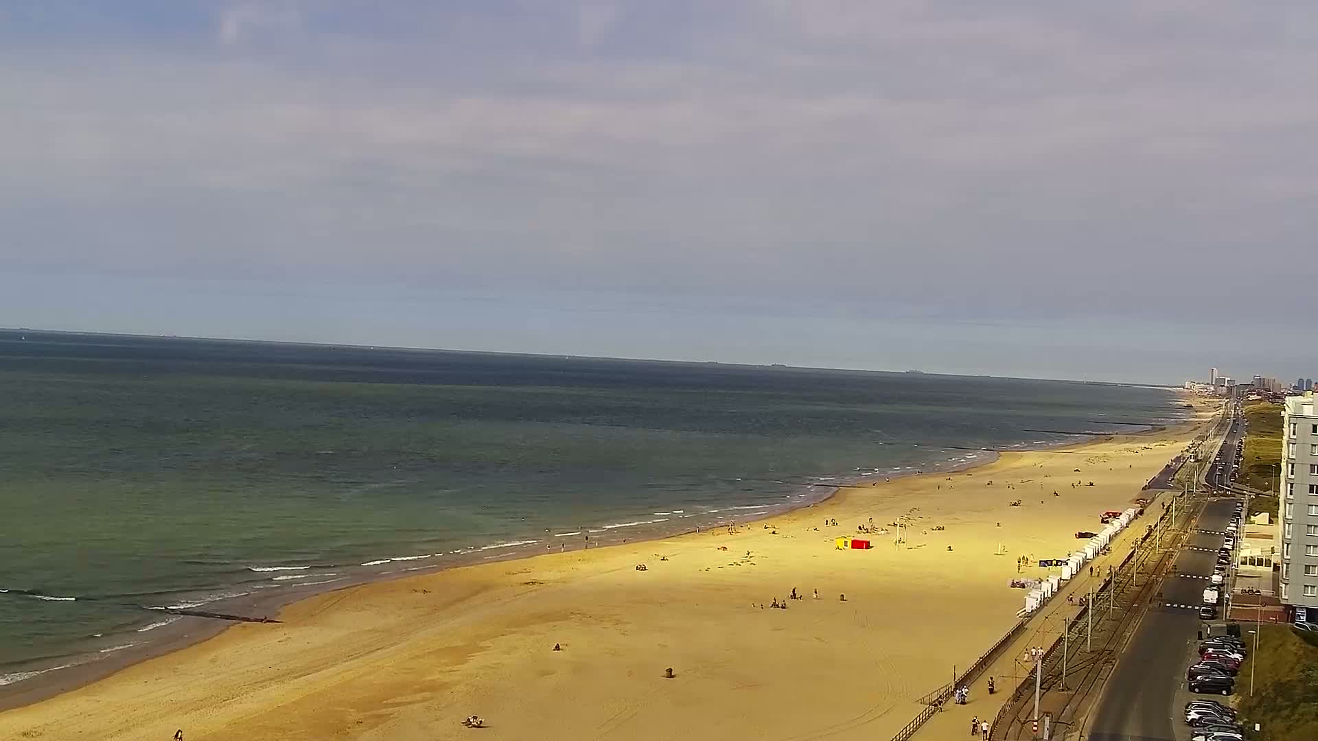 Middelkerke Comune & Middelkerke Strand Beach Skyline Live Cam  - Ostend(Ostende), West Flanders (Flandre-Occidentale), Flemish (Flamande), Belgium