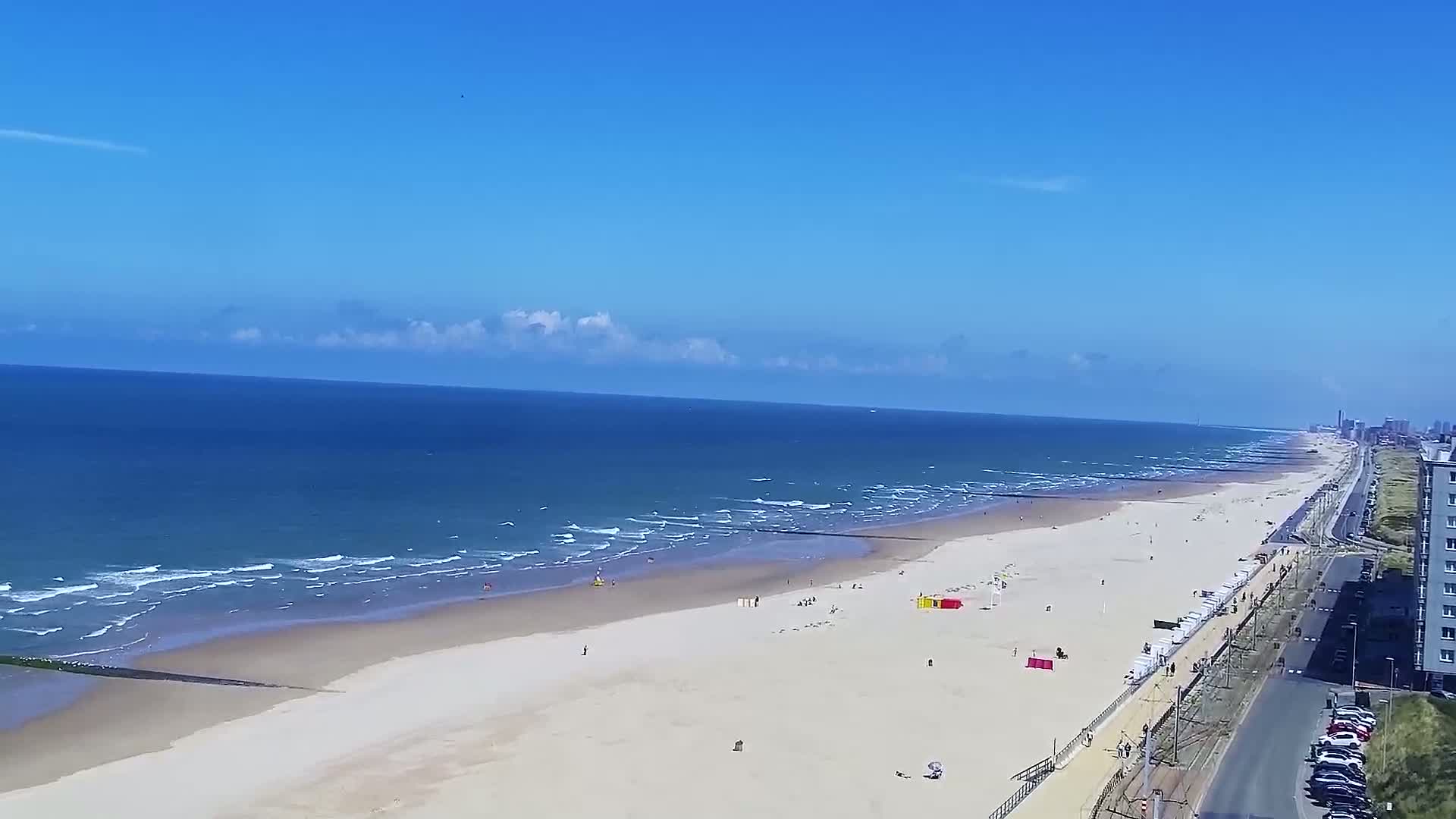 Middelkerke Comune & Middelkerke Strand Beach Skyline Live Cam  - Ostend(Ostende), West Flanders (Flandre-Occidentale), Flemish (Flamande), Belgium