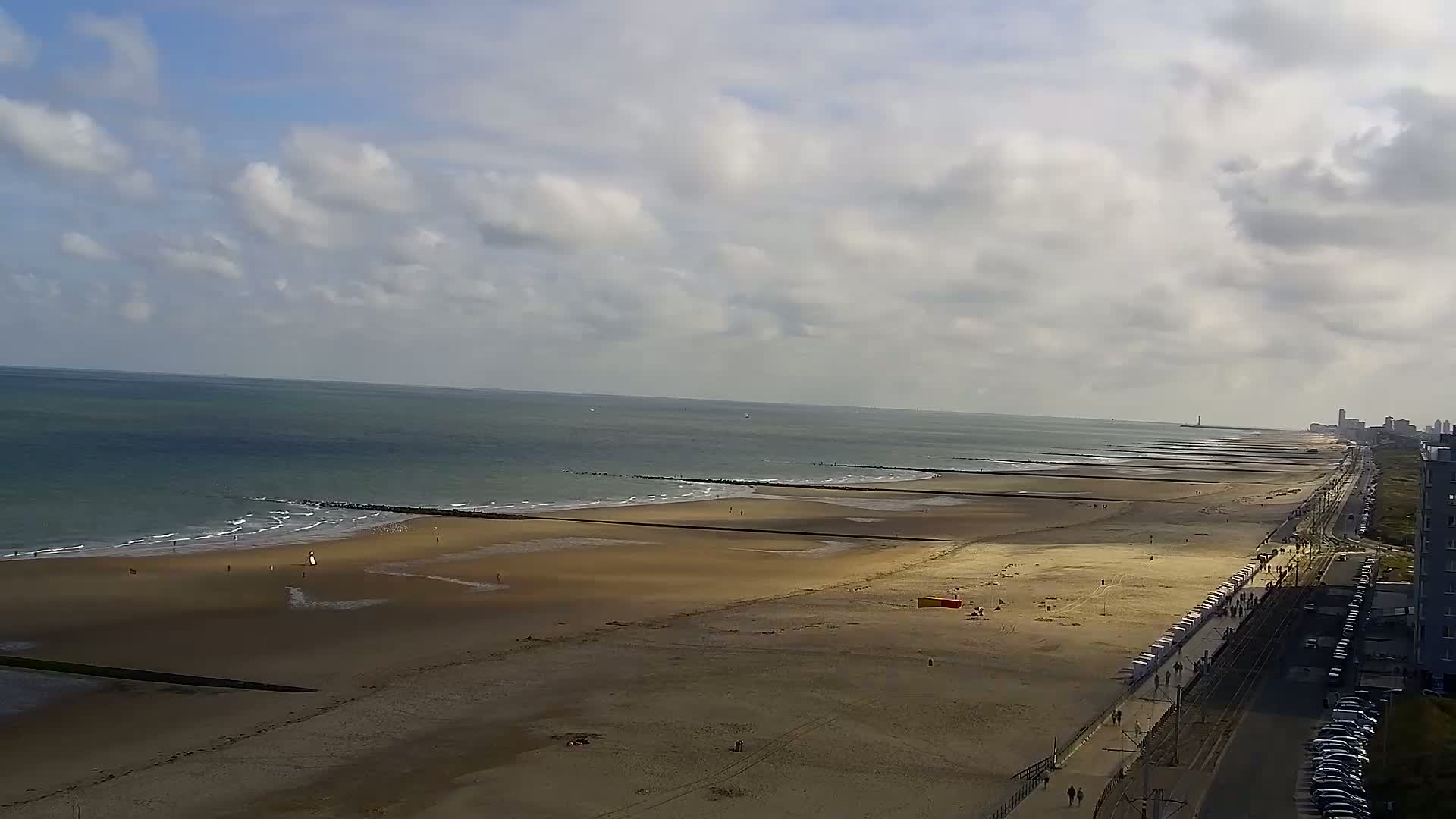 Middelkerke Comune & Middelkerke Strand Beach Skyline Live Cam  - Ostend(Ostende), West Flanders (Flandre-Occidentale), Flemish (Flamande), Belgium