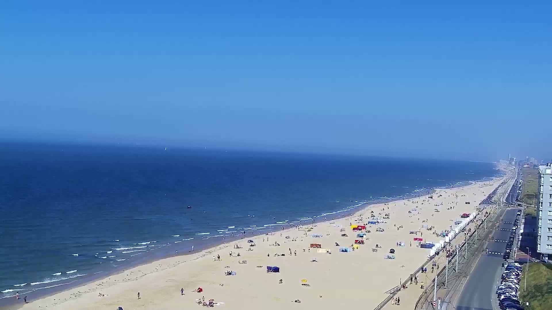 Middelkerke Comune & Middelkerke Strand Beach Skyline Live Cam  - Ostend(Ostende), West Flanders (Flandre-Occidentale), Flemish (Flamande), Belgium