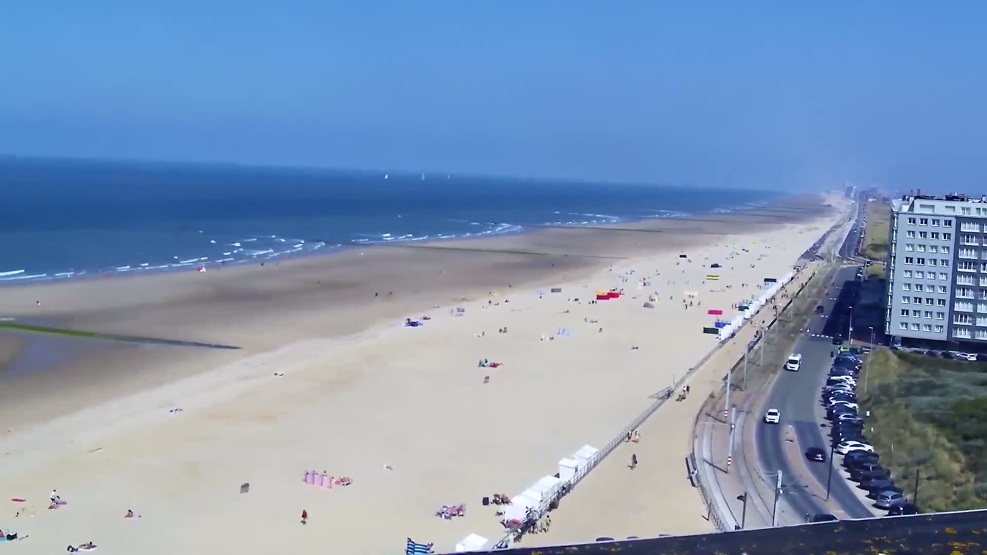 Middelkerke Comune & Middelkerke Strand Beach Skyline Live Cam  - Ostend(Ostende), West Flanders (Flandre-Occidentale), Flemish (Flamande), Belgium