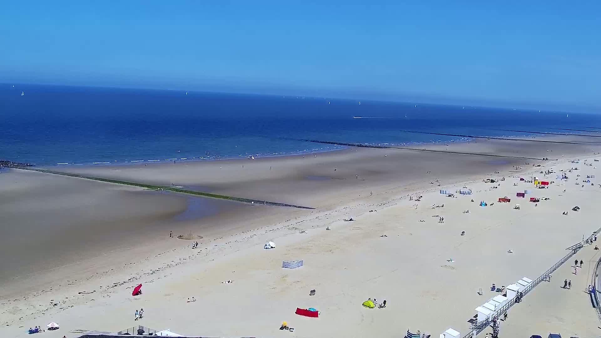 Middelkerke Comune & Middelkerke Strand Beach Skyline Live Cam  - Ostend(Ostende), West Flanders (Flandre-Occidentale), Flemish (Flamande), Belgium