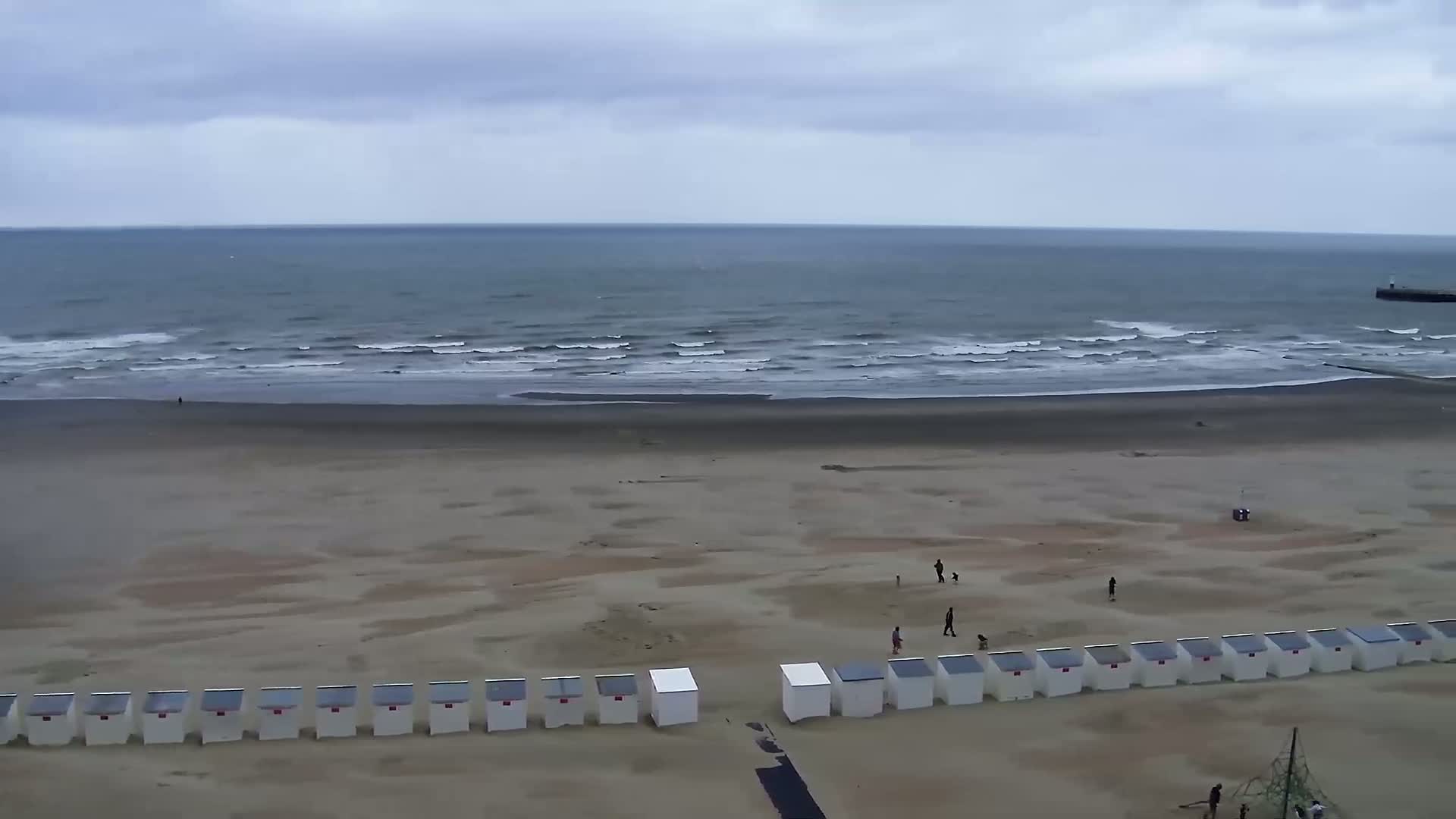 Nieuwpoort Comune & Plage Skyline Live Cam - Veurne (Furnes), West Flanders (Flandre-Occidentale), Flemish (Flamande), Belgium