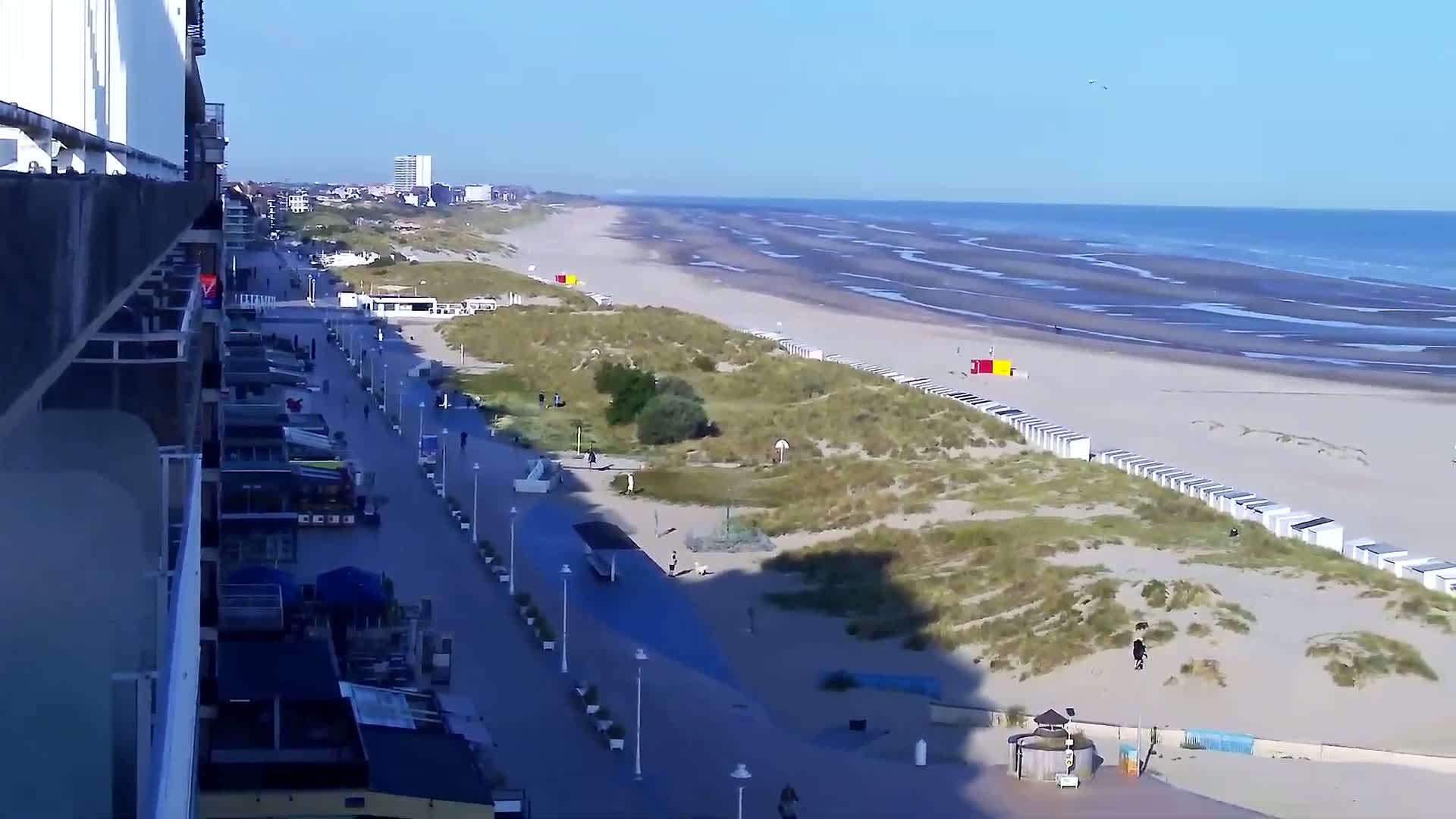 Nieuwpoort Comune & Plage Skyline Live Cam - Veurne (Furnes), West Flanders (Flandre-Occidentale), Flemish (Flamande), Belgium
