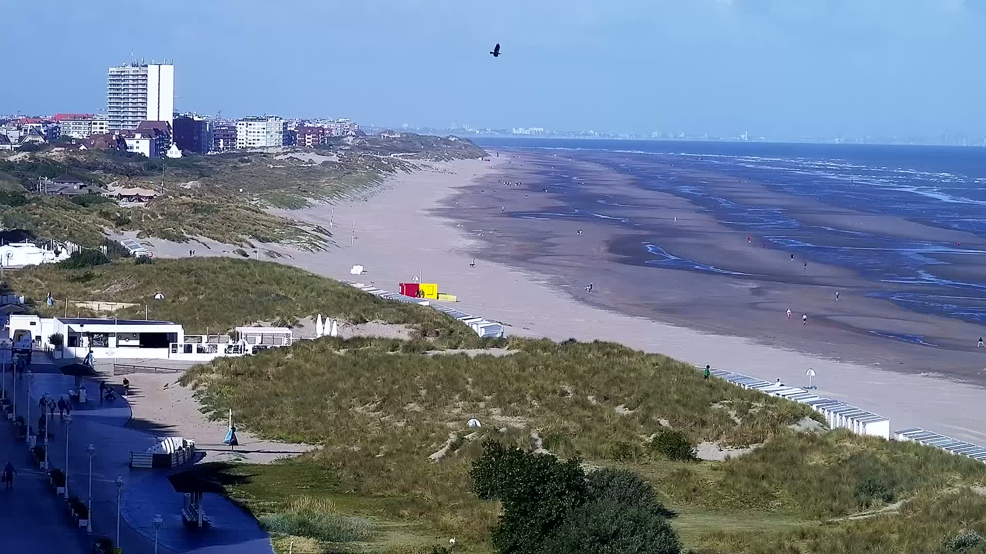 Nieuwpoort Comune & Plage Skyline Live Cam - Veurne (Furnes), West Flanders (Flandre-Occidentale), Flemish (Flamande), Belgium