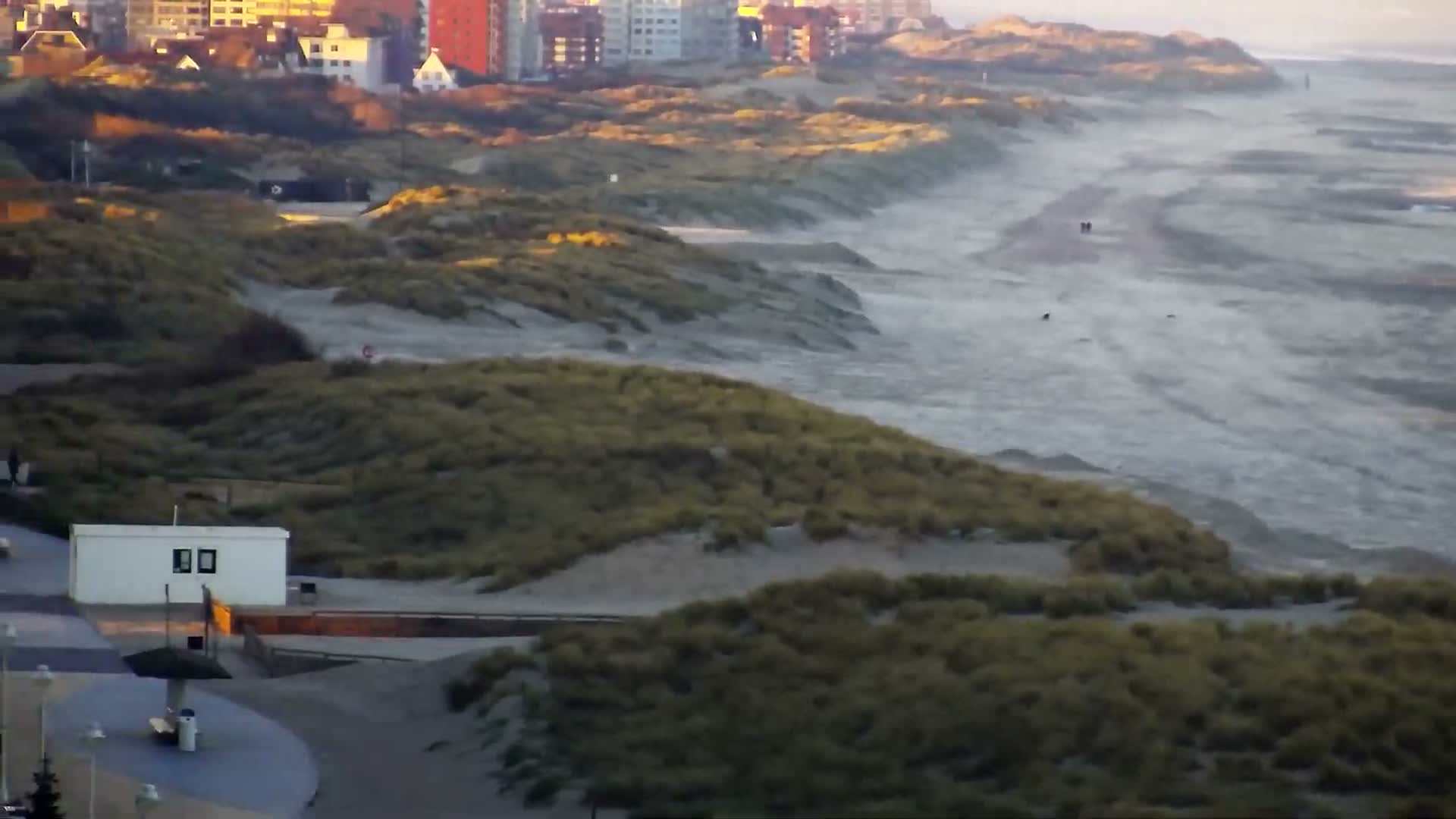 Nieuwpoort Comune & Plage Skyline Live Cam - Veurne (Furnes), West Flanders (Flandre-Occidentale), Flemish (Flamande), Belgium