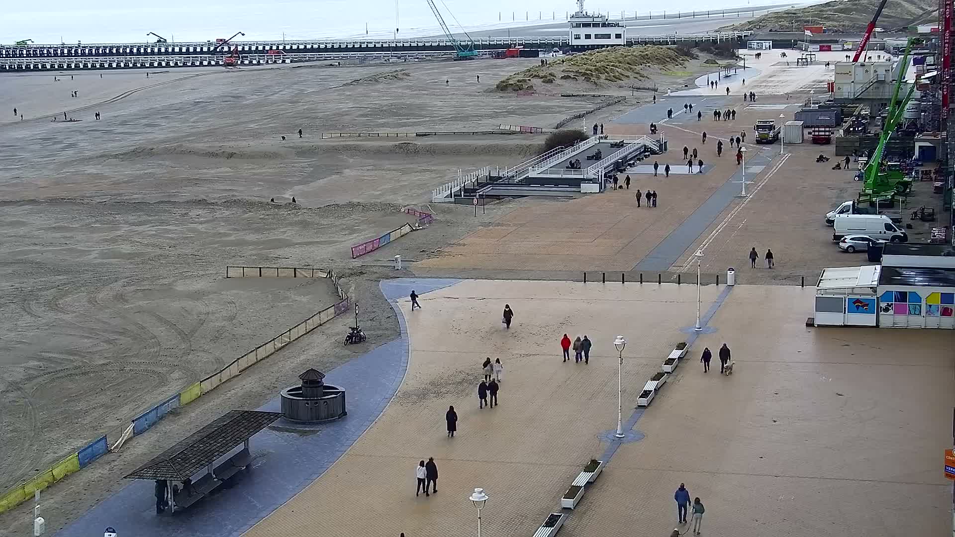 Nieuwpoort Comune & Plage Skyline Live Cam - Veurne (Furnes), West Flanders (Flandre-Occidentale), Flemish (Flamande), Belgium