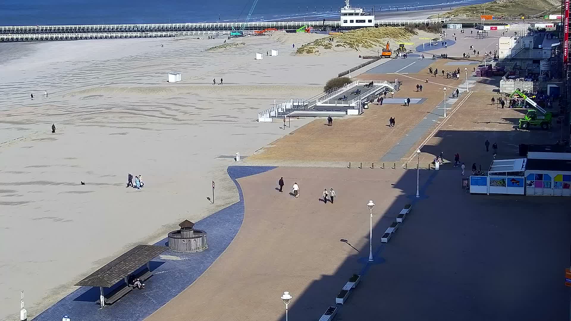 Nieuwpoort Comune & Plage Skyline Live Cam - Veurne (Furnes), West Flanders (Flandre-Occidentale), Flemish (Flamande), Belgium