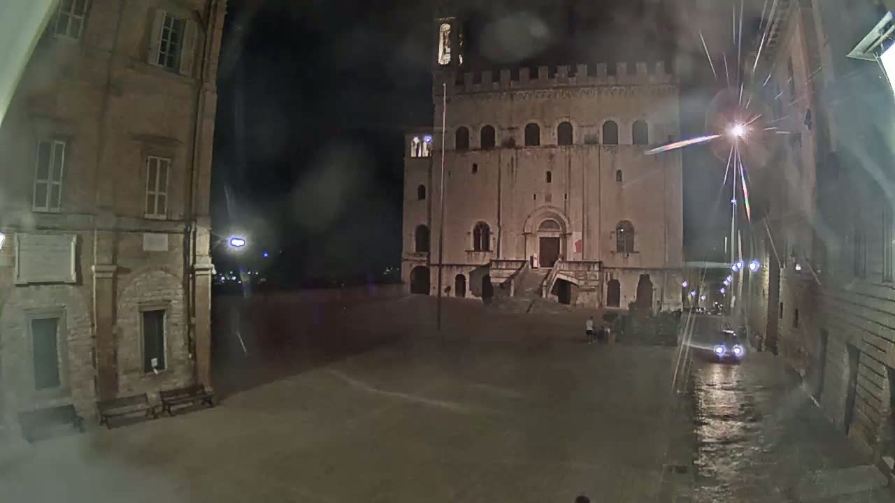 Gubbio Piazza Grande Square Live Cam - Perugia, Urmia, Italy