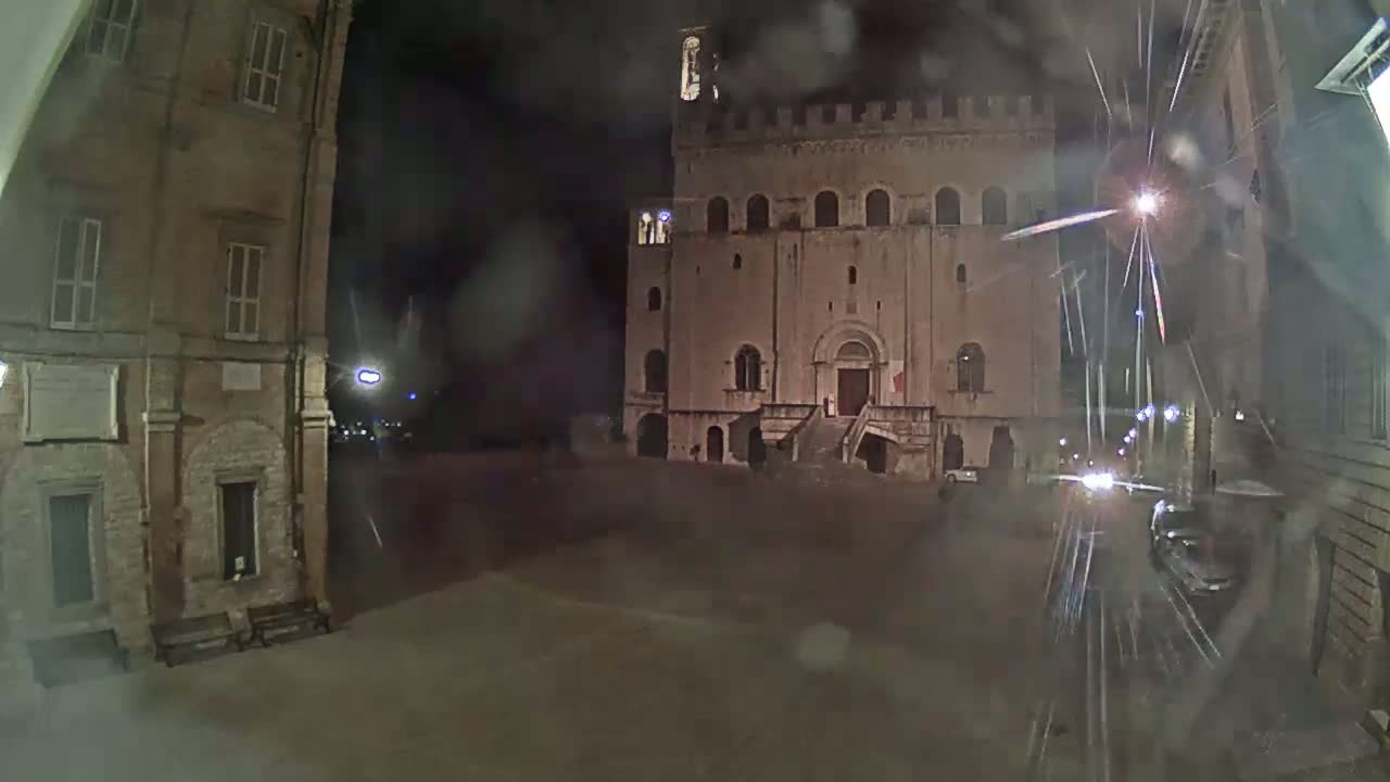 Gubbio Piazza Grande Square Live Cam - Perugia, Urmia, Italy