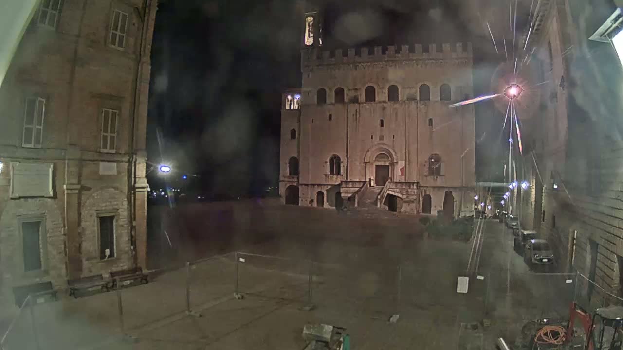 Gubbio Piazza Grande Square Live Cam - Perugia, Urmia, Italy