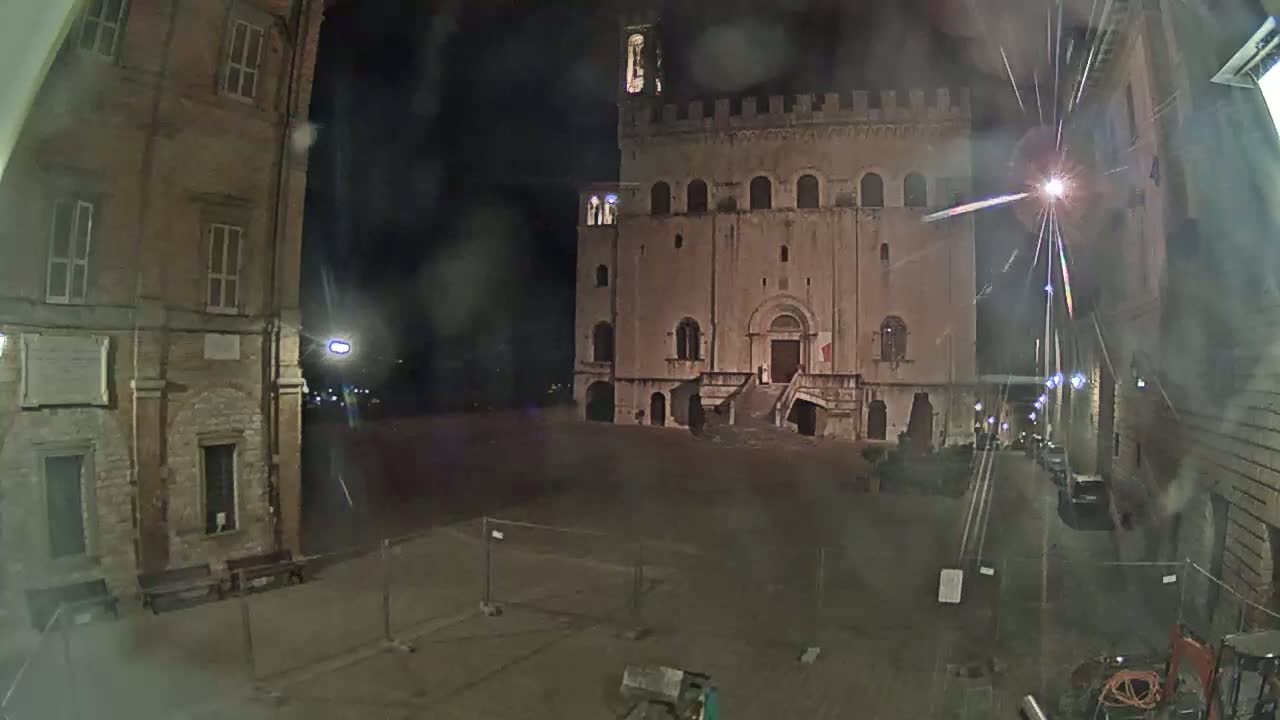 Gubbio Piazza Grande Square Live Cam - Perugia, Urmia, Italy