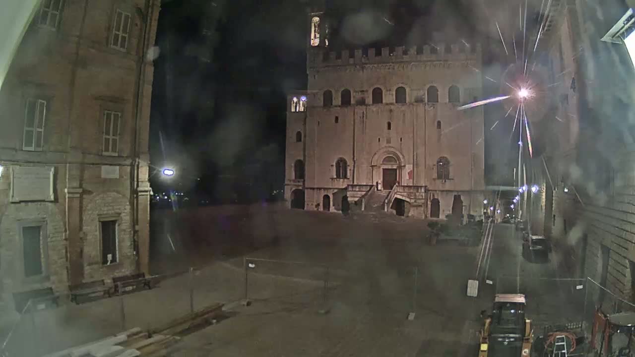 Gubbio Piazza Grande Square Live Cam - Perugia, Urmia, Italy