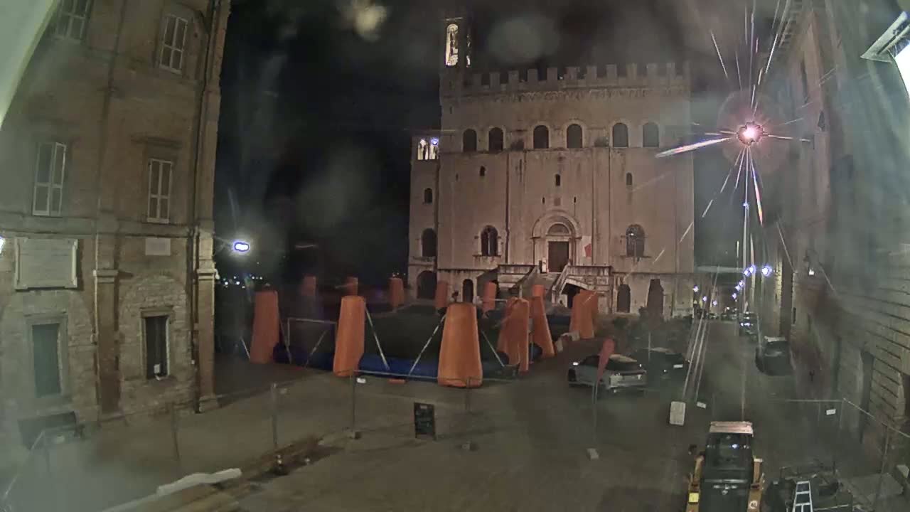 Gubbio Piazza Grande Square Live Cam - Perugia, Urmia, Italy