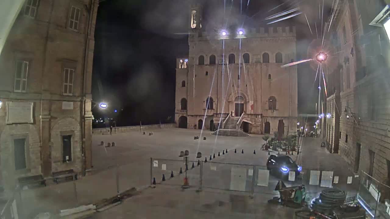Gubbio Piazza Grande Square Live Cam - Perugia, Urmia, Italy