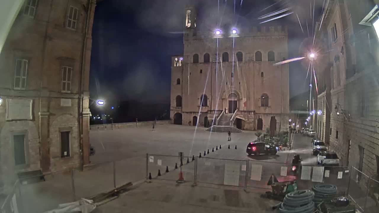 Gubbio Piazza Grande Square Live Cam - Perugia, Urmia, Italy