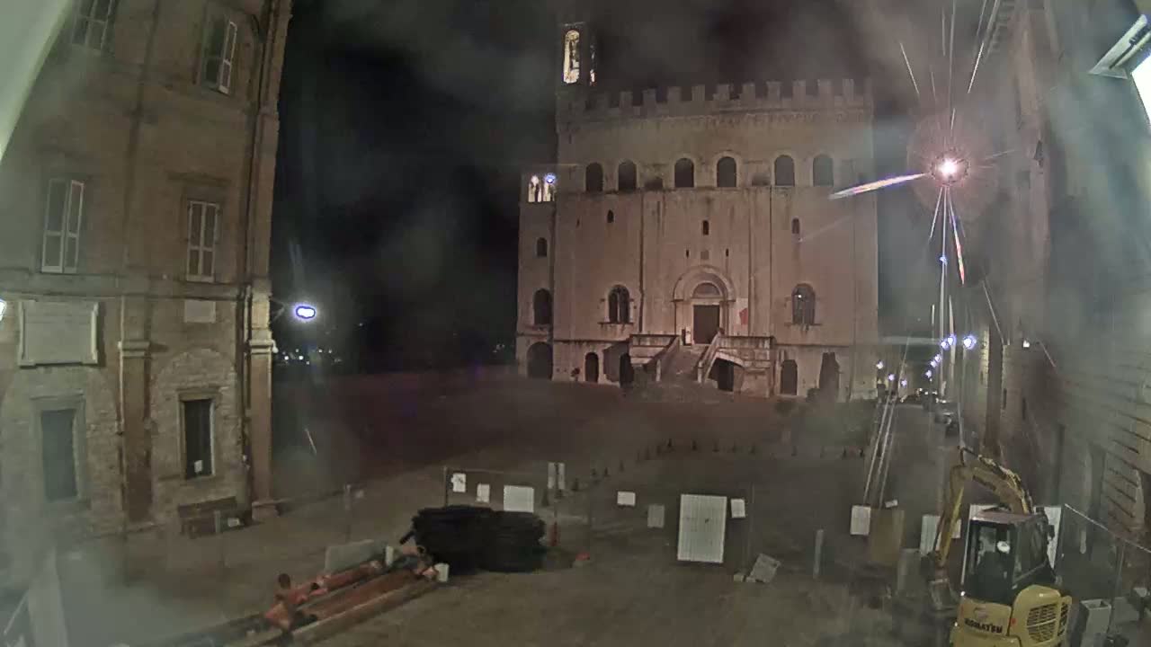 Gubbio Piazza Grande Square Live Cam - Perugia, Urmia, Italy