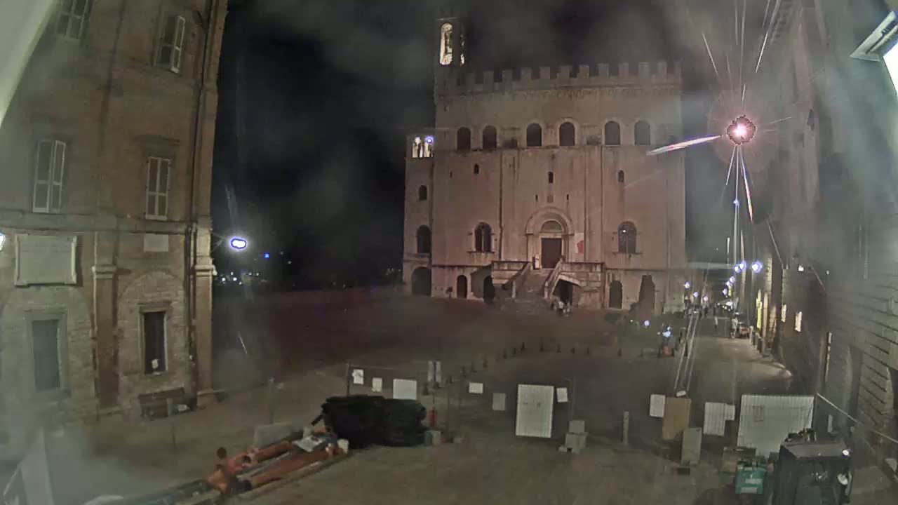 Gubbio Piazza Grande Square Live Cam - Perugia, Urmia, Italy