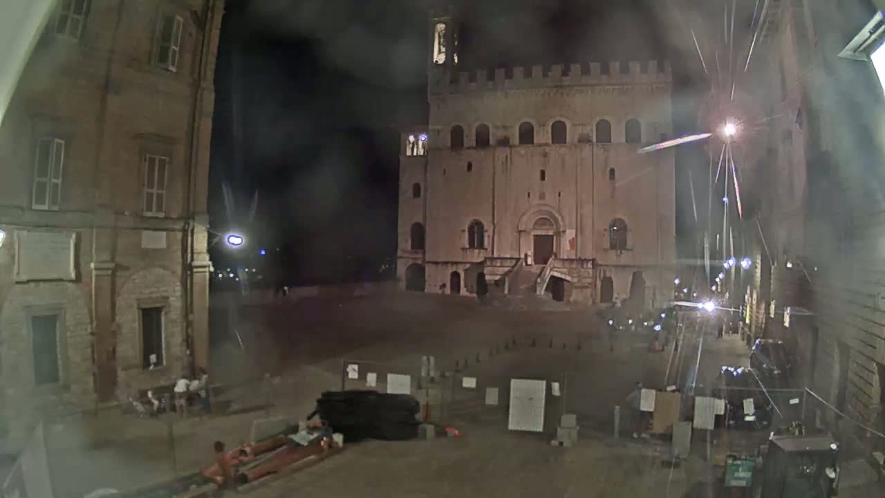 Gubbio Piazza Grande Square Live Cam - Perugia, Urmia, Italy