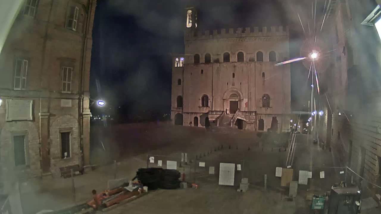 Gubbio Piazza Grande Square Live Cam - Perugia, Urmia, Italy