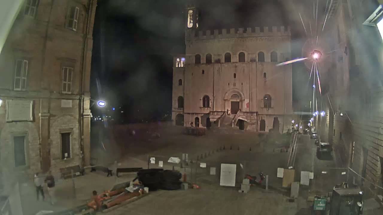 Gubbio Piazza Grande Square Live Cam - Perugia, Urmia, Italy