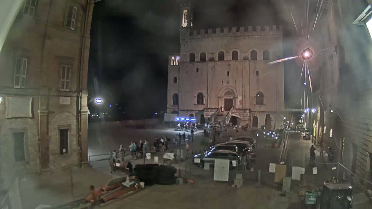 Gubbio Piazza Grande Square Live Cam - Perugia, Urmia, Italy