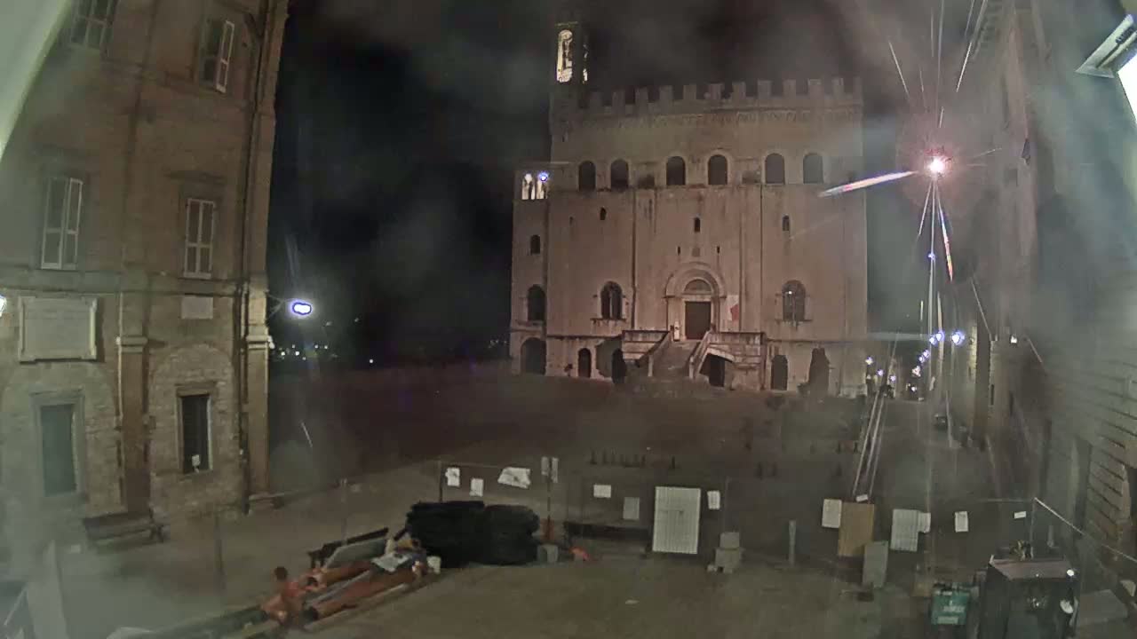 Gubbio Piazza Grande Square Live Cam - Perugia, Urmia, Italy