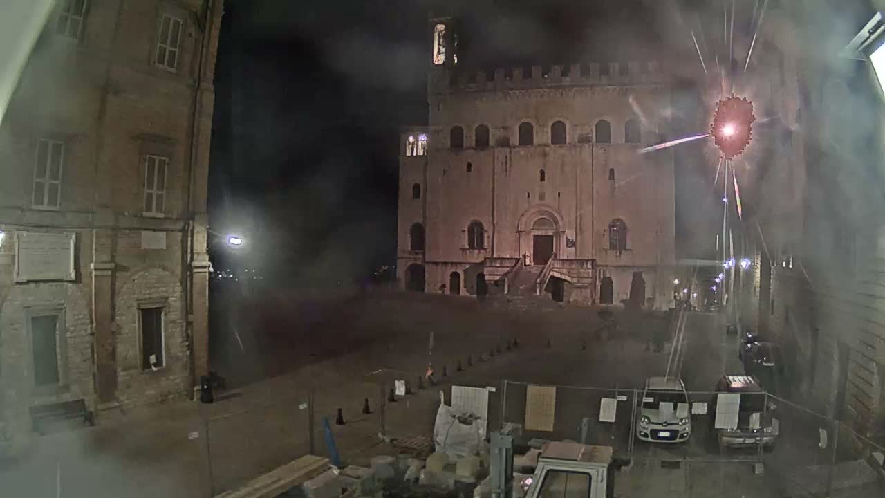 Gubbio Piazza Grande Square Live Cam - Perugia, Urmia, Italy