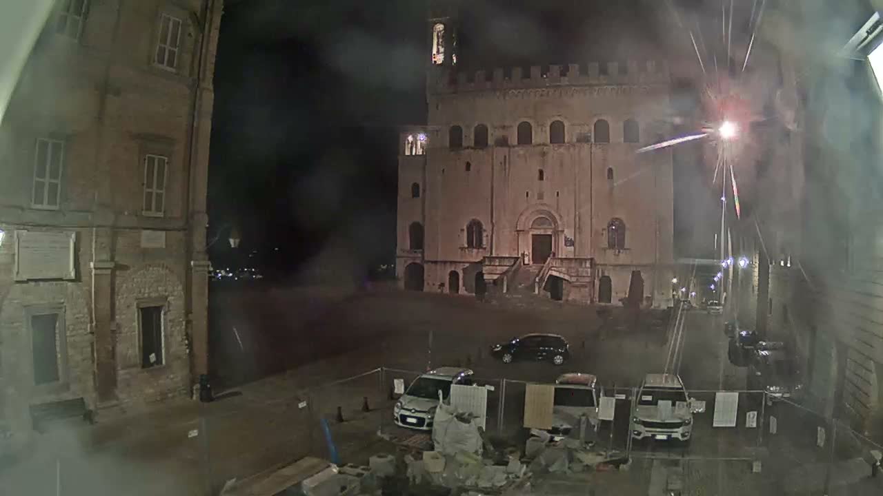 Gubbio Piazza Grande Square Live Cam - Perugia, Urmia, Italy