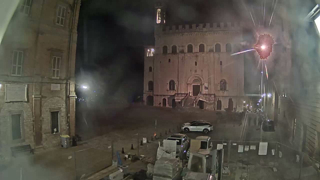 Gubbio Piazza Grande Square Live Cam - Perugia, Urmia, Italy