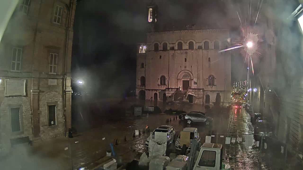 Gubbio Piazza Grande Square Live Cam - Perugia, Urmia, Italy