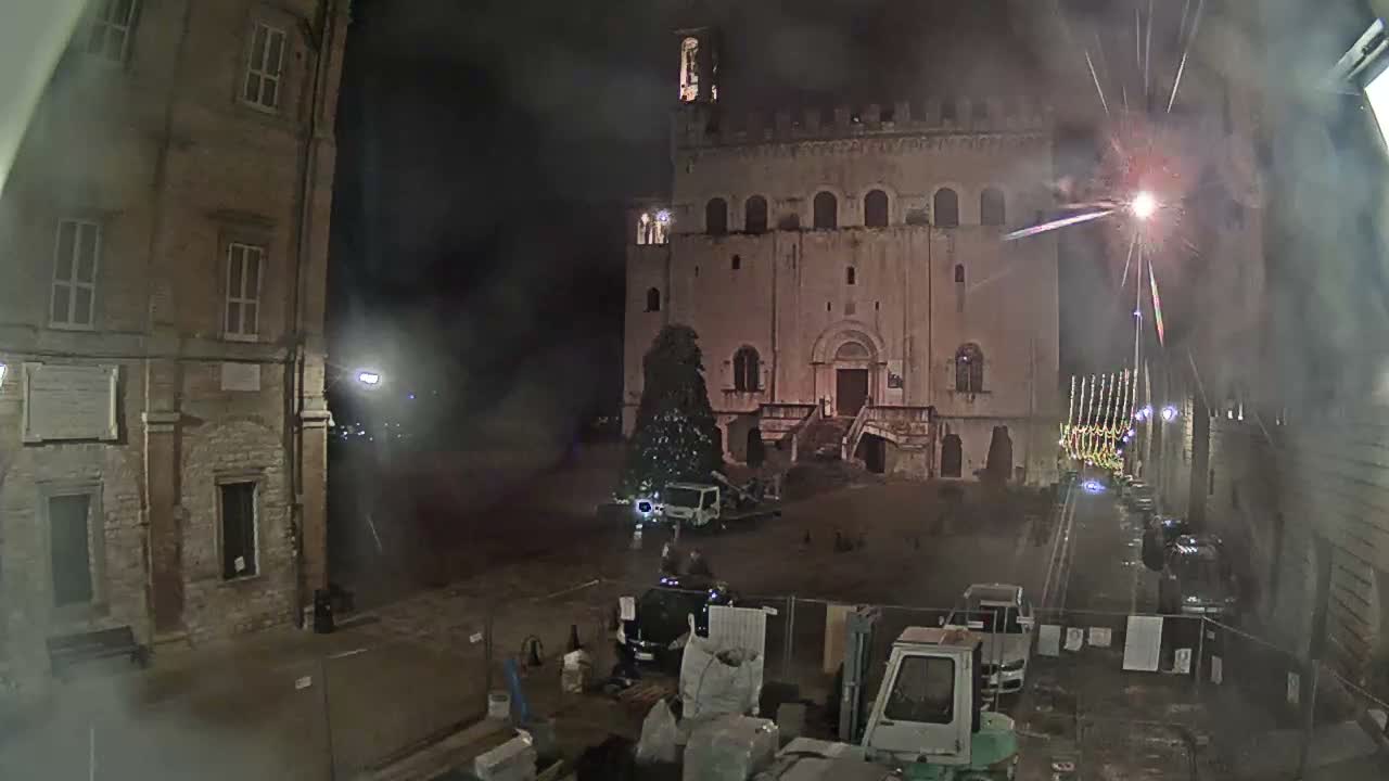 Gubbio Piazza Grande Square Live Cam - Perugia, Urmia, Italy