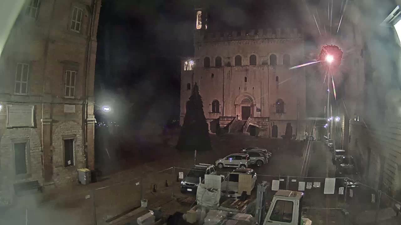 Gubbio Piazza Grande Square Live Cam - Perugia, Urmia, Italy