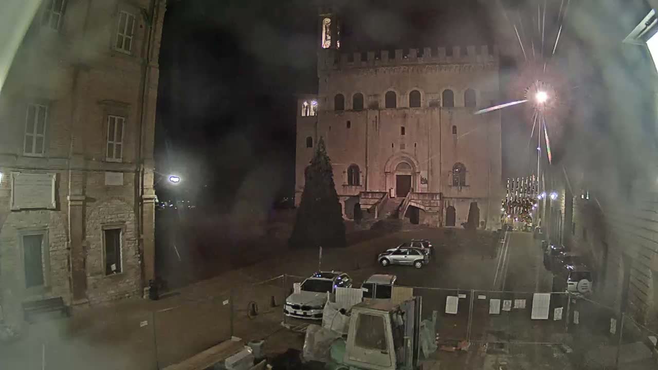Gubbio Piazza Grande Square Live Cam - Perugia, Urmia, Italy