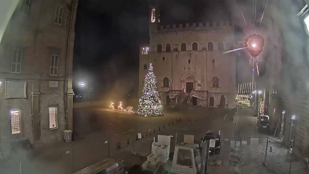 Gubbio Piazza Grande Square Live Cam - Perugia, Urmia, Italy