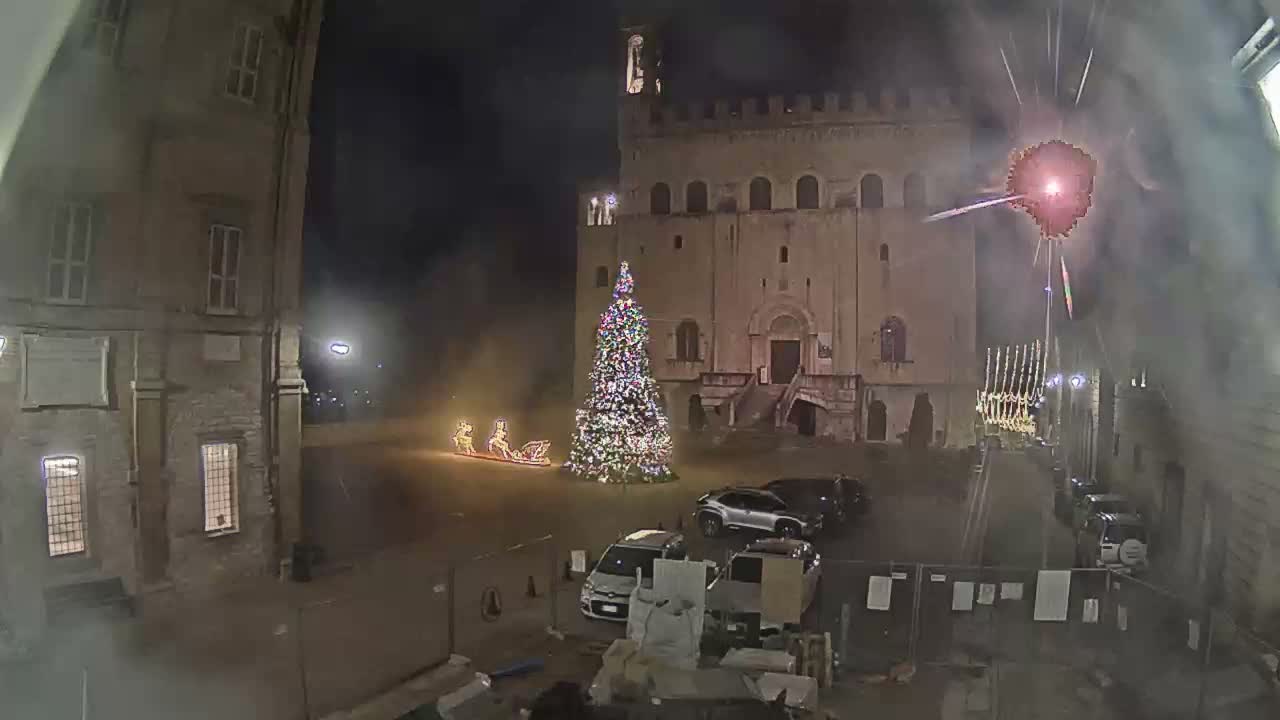 Gubbio Piazza Grande Square Live Cam - Perugia, Urmia, Italy
