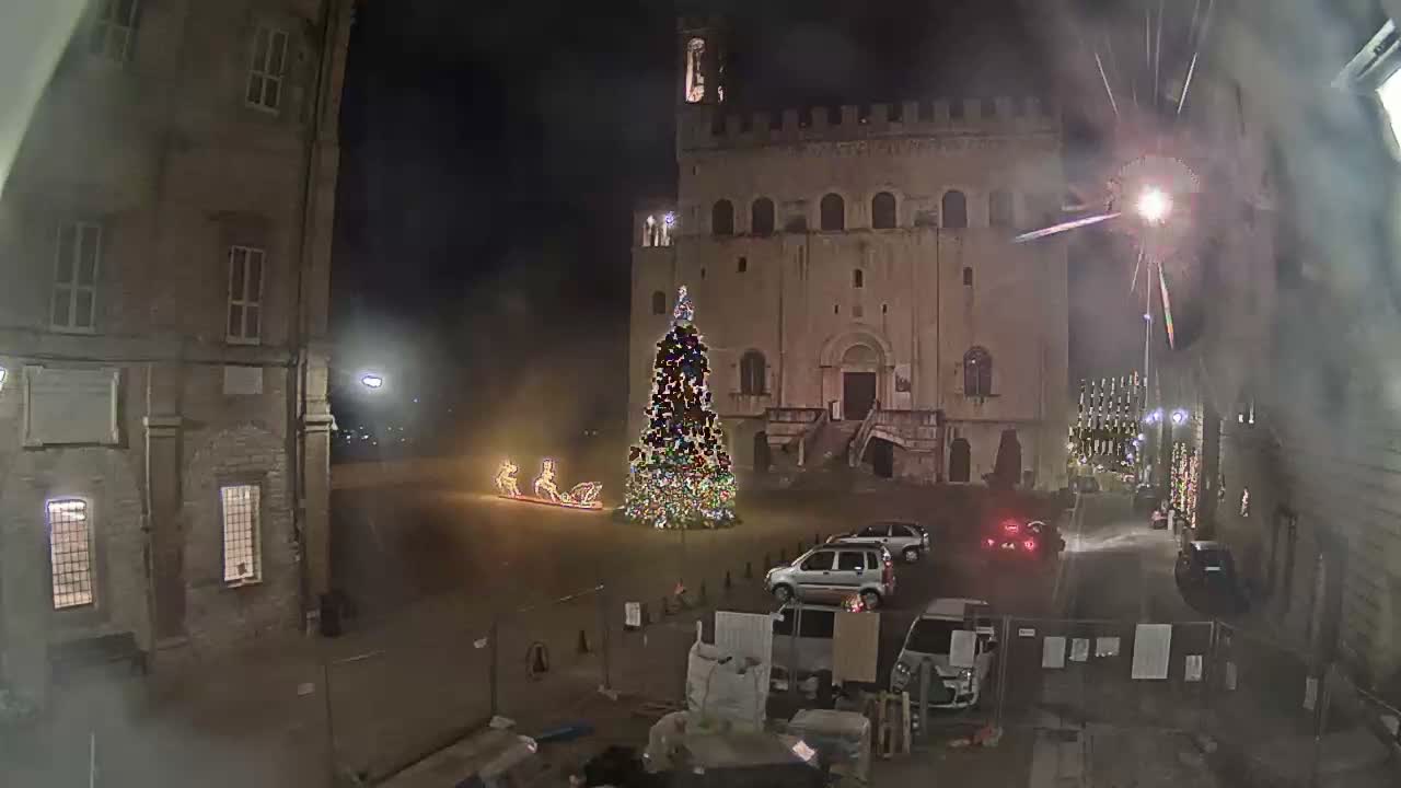 Gubbio Piazza Grande Square Live Cam - Perugia, Urmia, Italy