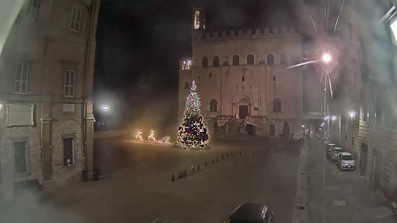 Gubbio Piazza Grande Square Live Cam - Perugia, Urmia, Italy