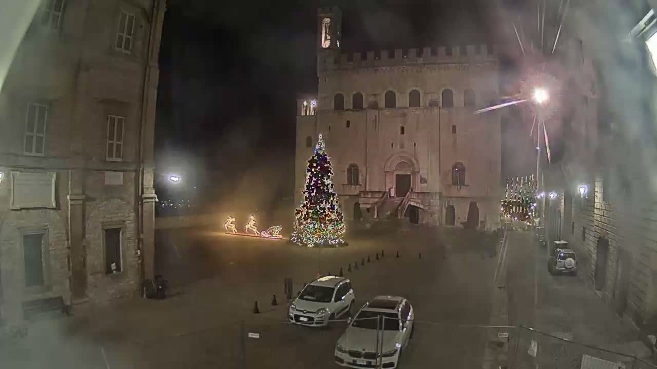 Gubbio Piazza Grande Square Live Cam - Perugia, Urmia, Italy