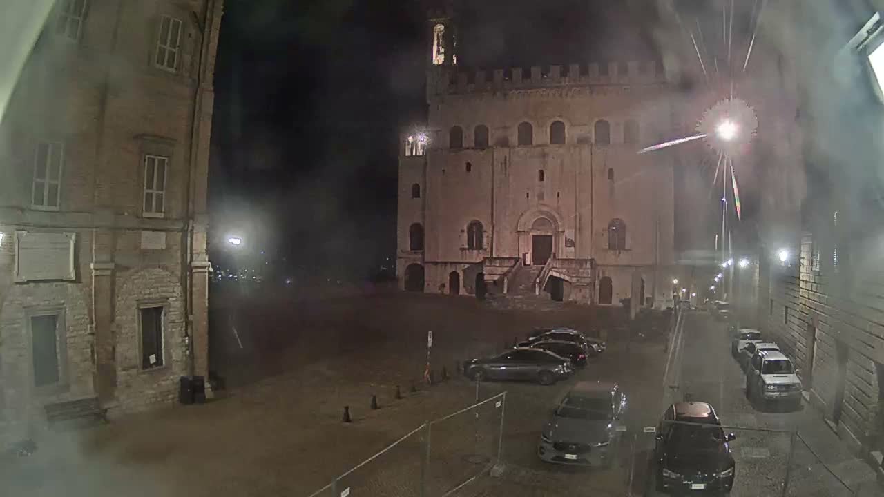 Gubbio Piazza Grande Square Live Cam - Perugia, Urmia, Italy