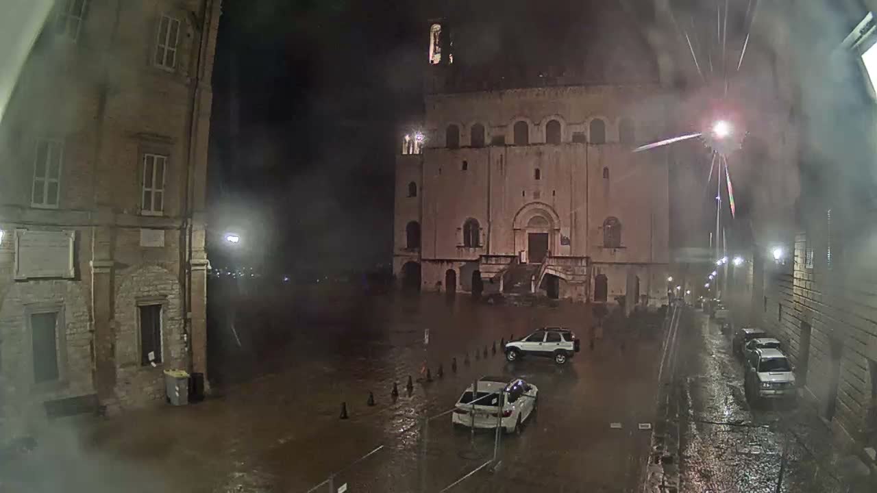 Gubbio Piazza Grande Square Live Cam - Perugia, Urmia, Italy