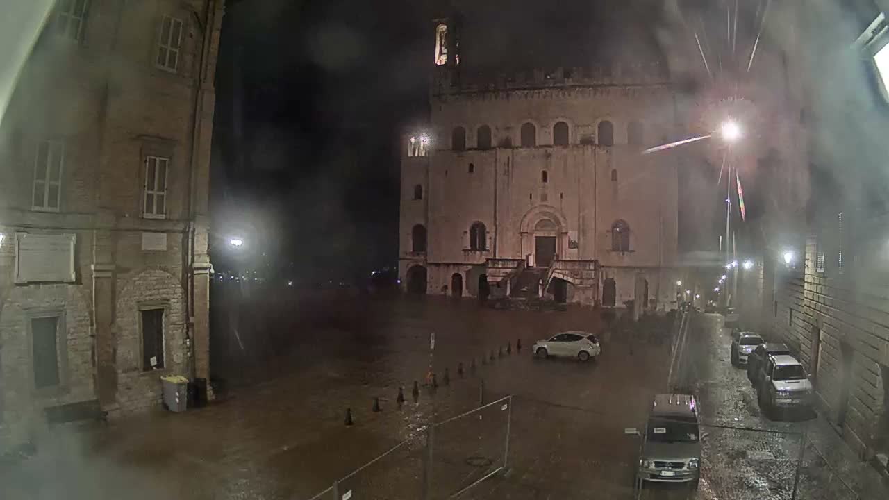 Gubbio Piazza Grande Square Live Cam - Perugia, Urmia, Italy