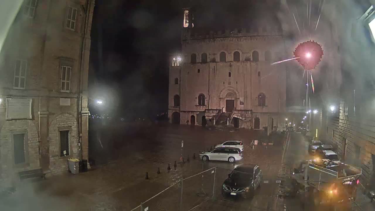 Gubbio Piazza Grande Square Live Cam - Perugia, Urmia, Italy