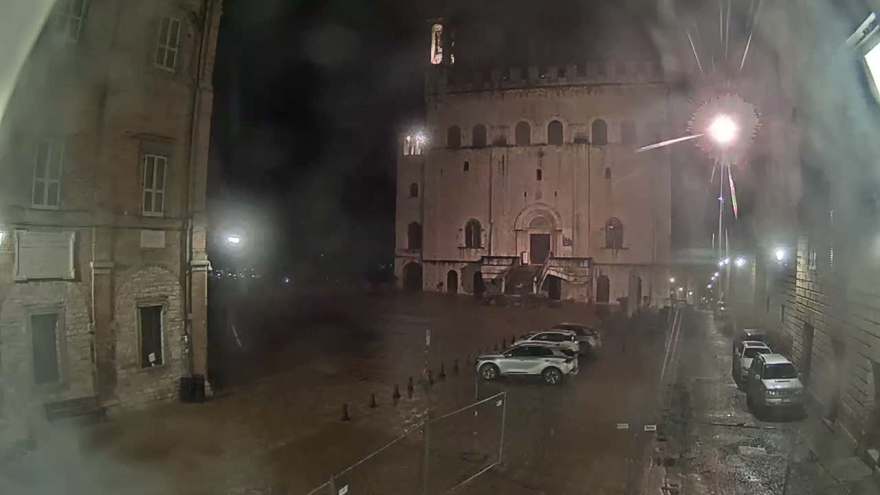 Gubbio Piazza Grande Square Live Cam - Perugia, Urmia, Italy
