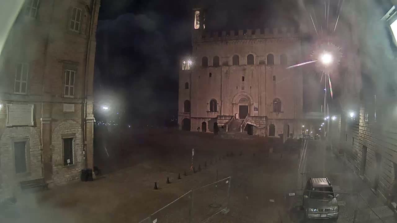 Gubbio Piazza Grande Square Live Cam - Perugia, Urmia, Italy