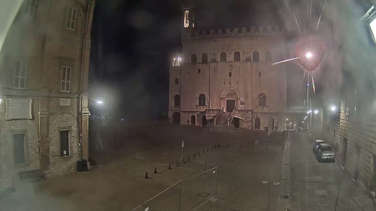 Gubbio Piazza Grande Square Live Cam - Perugia, Urmia, Italy