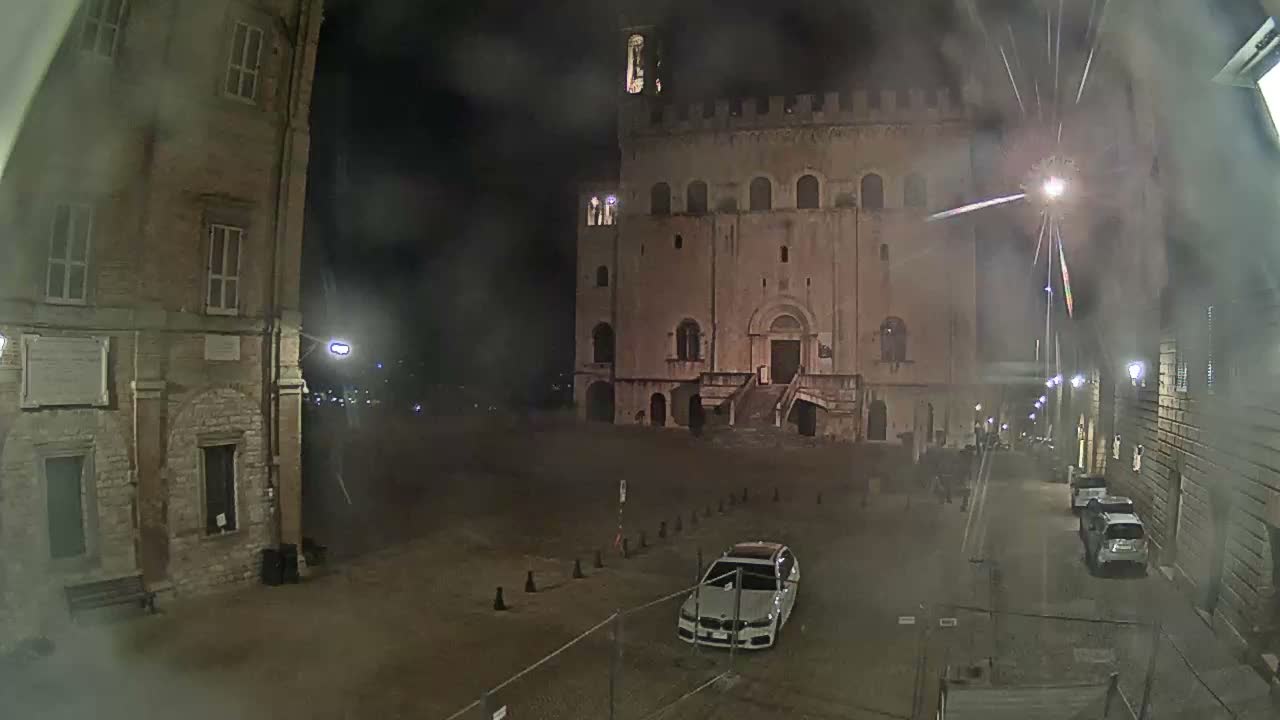 Gubbio Piazza Grande Square Live Cam - Perugia, Urmia, Italy