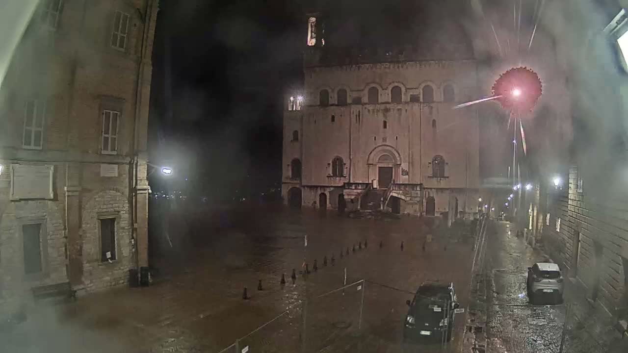 Gubbio Piazza Grande Square Live Cam - Perugia, Urmia, Italy